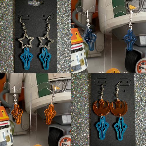 Fulcrum Acrylic space earrings