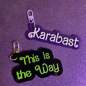 Doll font space word bag charms