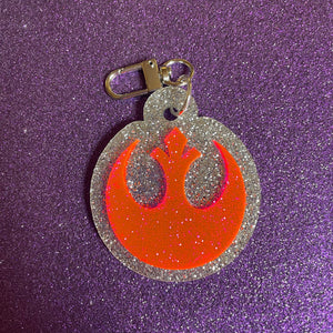 Rebel acrylic bag charm