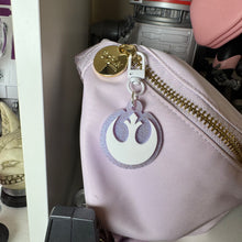 Custom Color Rebel logo bag charm