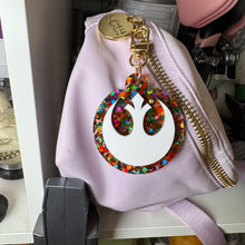 Custom Color Rebel logo bag charm