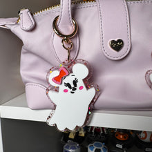 Pastel Minnie and Mickey ghost bag charms
