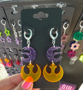 Rebel and Starbird mixed Acrylic earrings