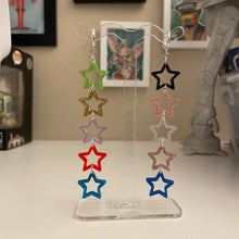 Swift confetti star acrylic earrings