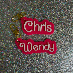 Doll Acrylic nameplate bag charm