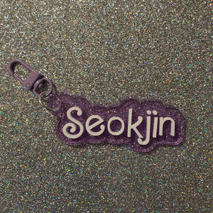 BTS doll font nameplate bag charms