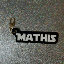 Space font nameplate bag charm
