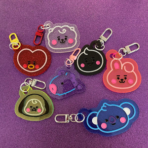 Kpop Character face acrylic bag charms