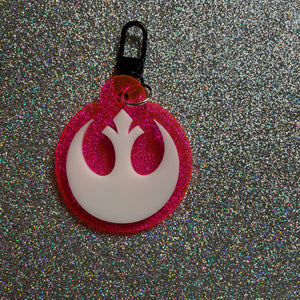 Rebel acrylic bag charm