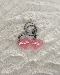 Custom Acrylic heart dog tag
