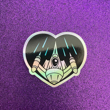 Ship hearts Holographic stickers