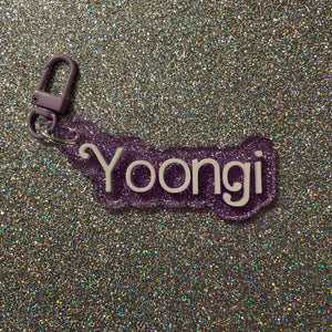 BTS doll font nameplate bag charms