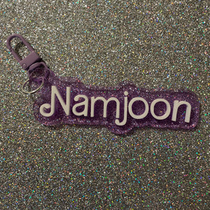 BTS doll font nameplate bag charms