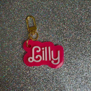 Doll Acrylic nameplate bag charm