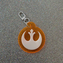 Rebel acrylic bag charm