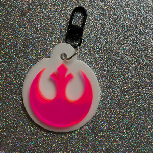 Rebel acrylic bag charm