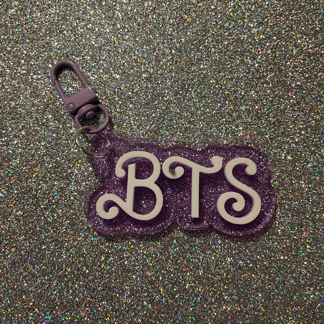 BTS doll font nameplate bag charms