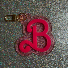 Doll Acrylic initial  bag charm