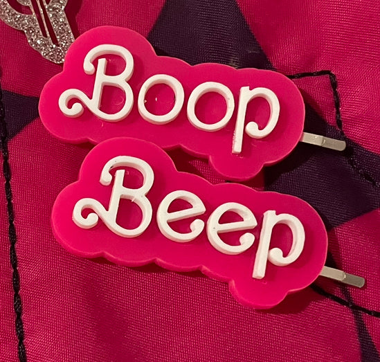 Beep boop hair clips