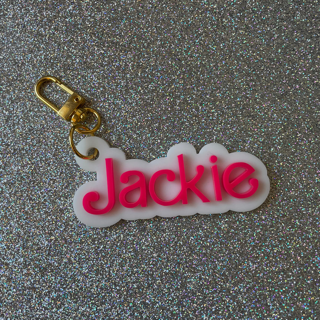 Doll Acrylic nameplate bag charm