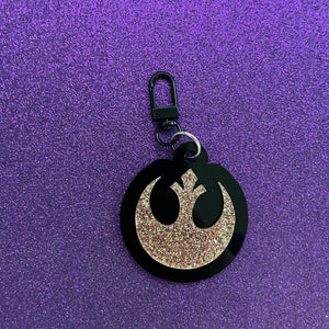 Rebel acrylic bag charm