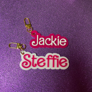Doll Acrylic nameplate bag charm