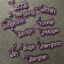 BTS doll font nameplate bag charms