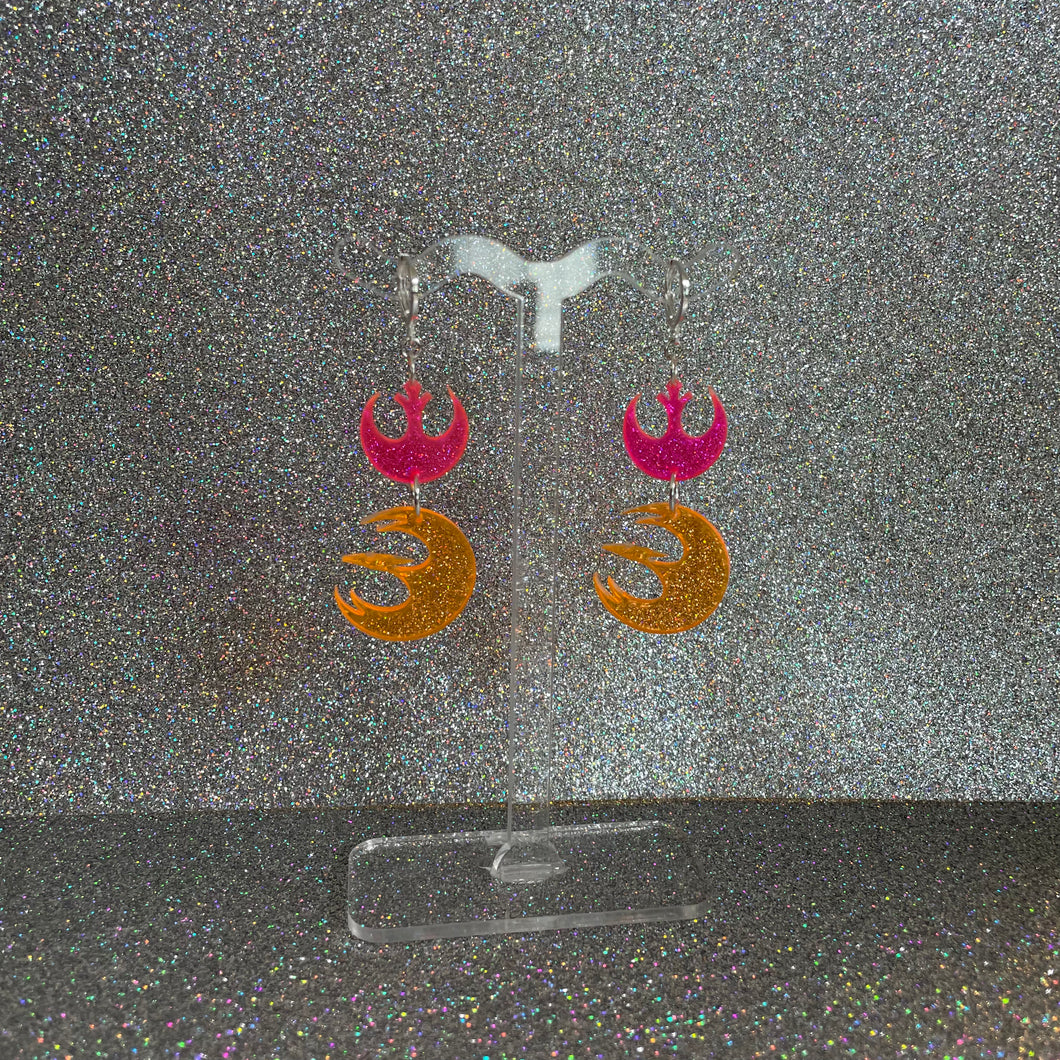 Rebel and Starbird mixed Acrylic earrings