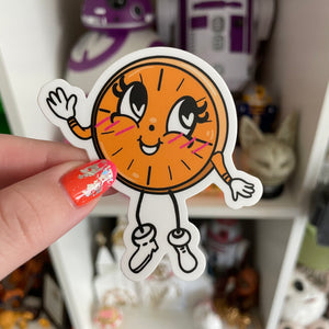 Cutie clock sticker