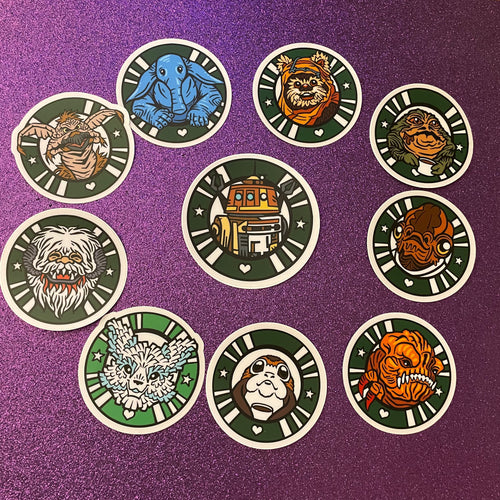 Clear frap logo stickers