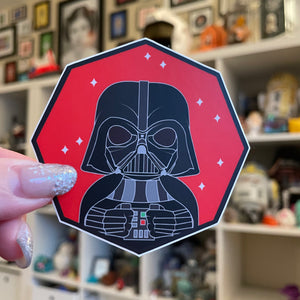 Moody grandpa in cockpit Vinyl Sticker