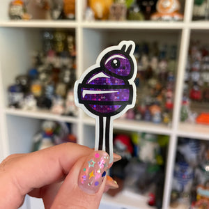 Robot lollipop glitter stickers