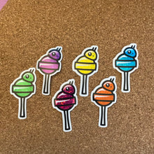 Robot lollipop glitter stickers