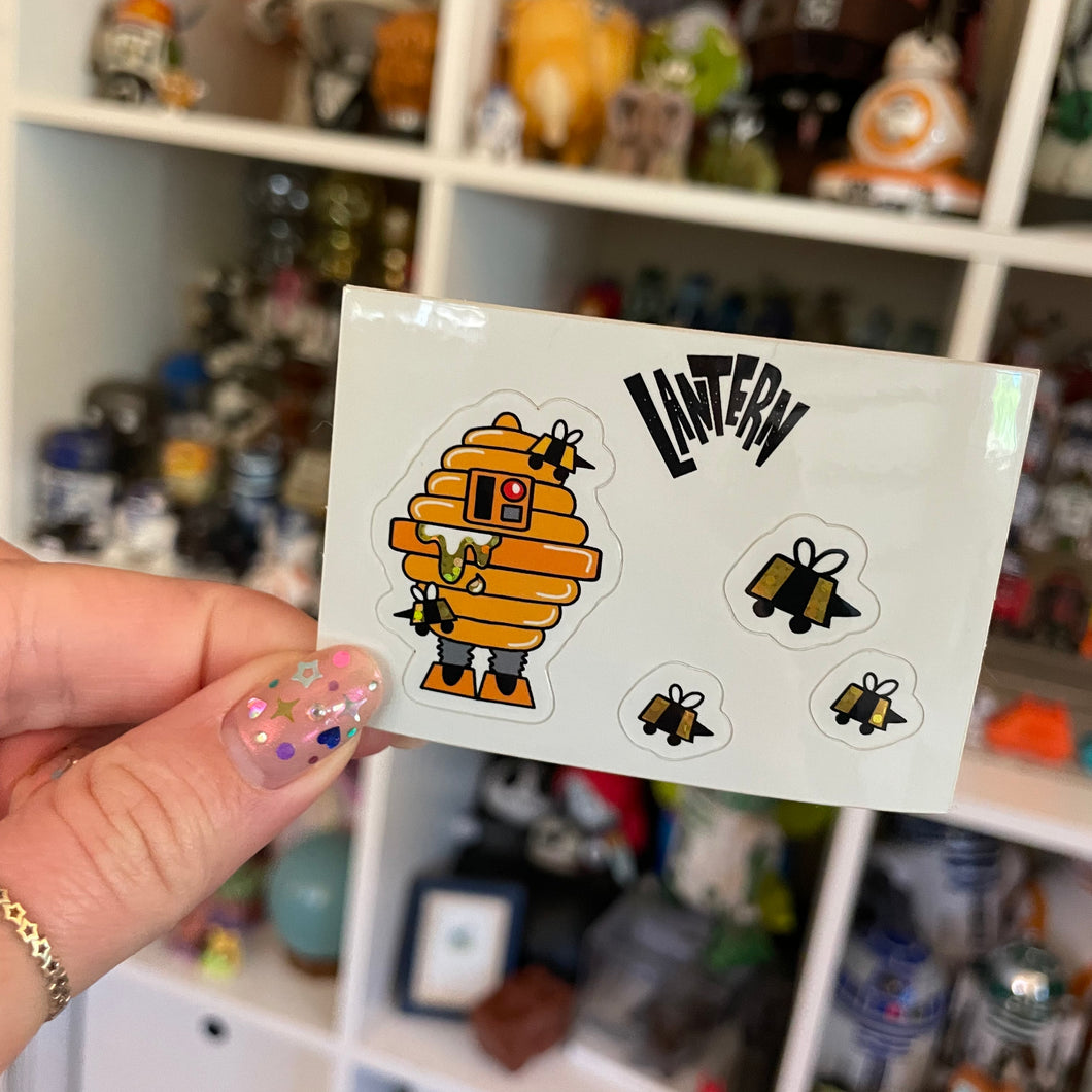 Bee robots Sticker sheet
